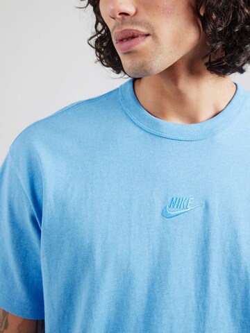 Nike Sportswear Tričko 'PREMIUM ESSENTIALS' – modrá