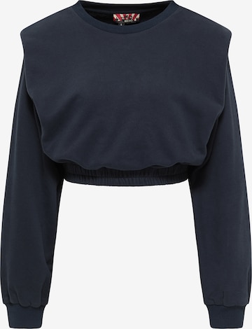 Sweat-shirt myMo ROCKS en bleu : devant