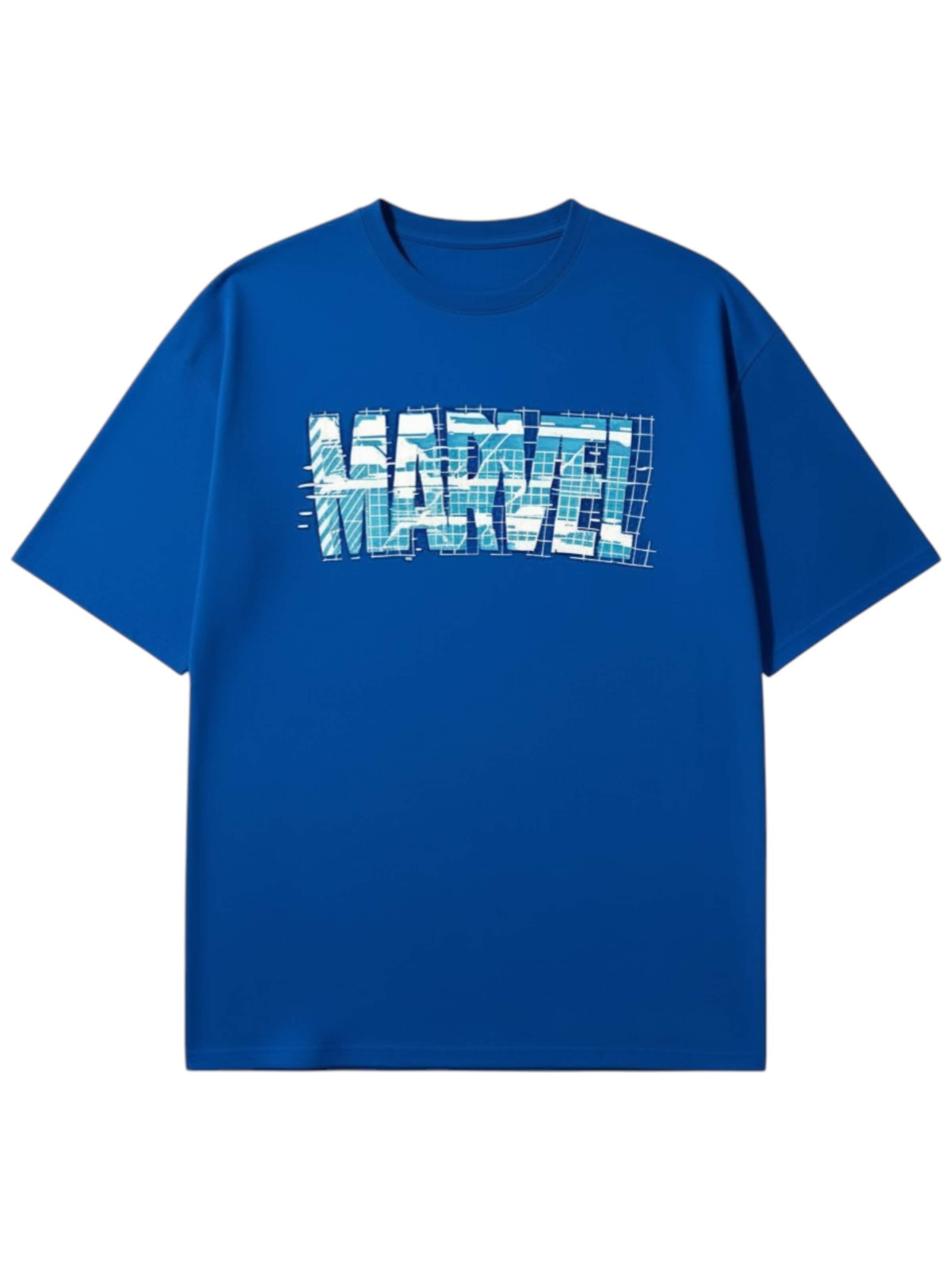 Marvel Comics Shirt 'Marvel T-Shirt Oversized'‌‌‌‌‌‌‌ in Blau: Vorderseite