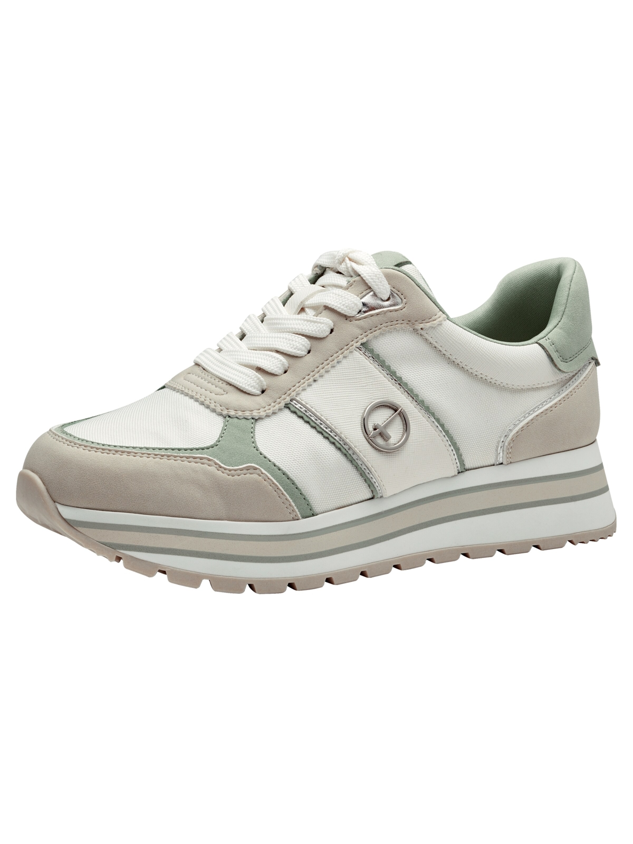 Tamaris Sneakers laag in Groen: voorkant
