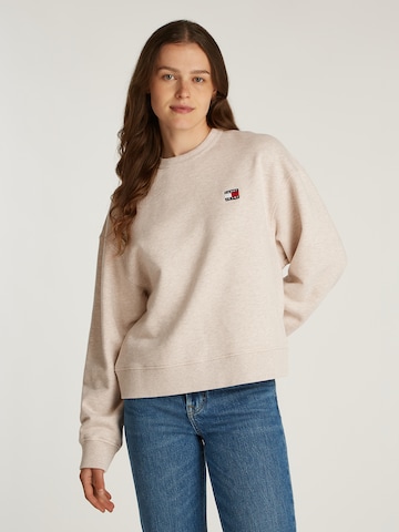 Felpa di Tommy Jeans in beige: frontale
