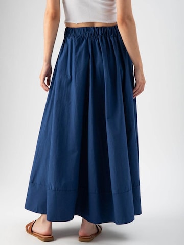 MND Rock 'Long poplin skirt' in Blau