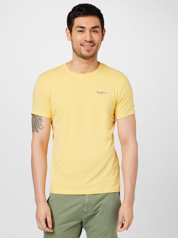 Pepe Jeans - Camisa 'Jack' em amarelo: frente