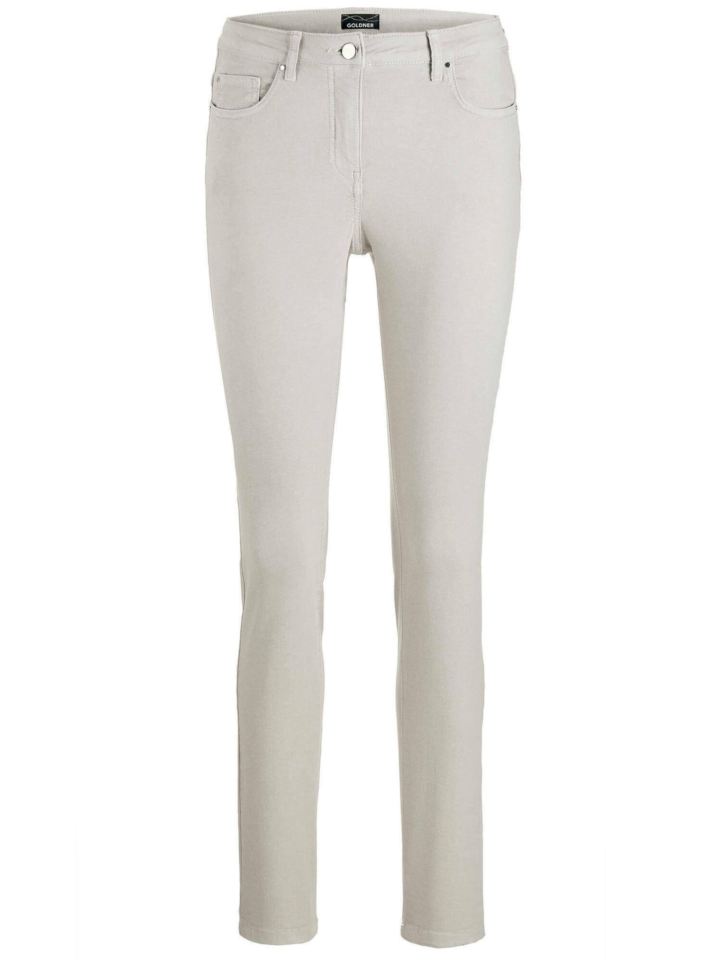 Goldner Jeans 'Bella' in Grijs: voorkant