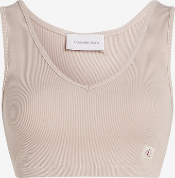 Calvin Klein Jeans Bra in Beige: front