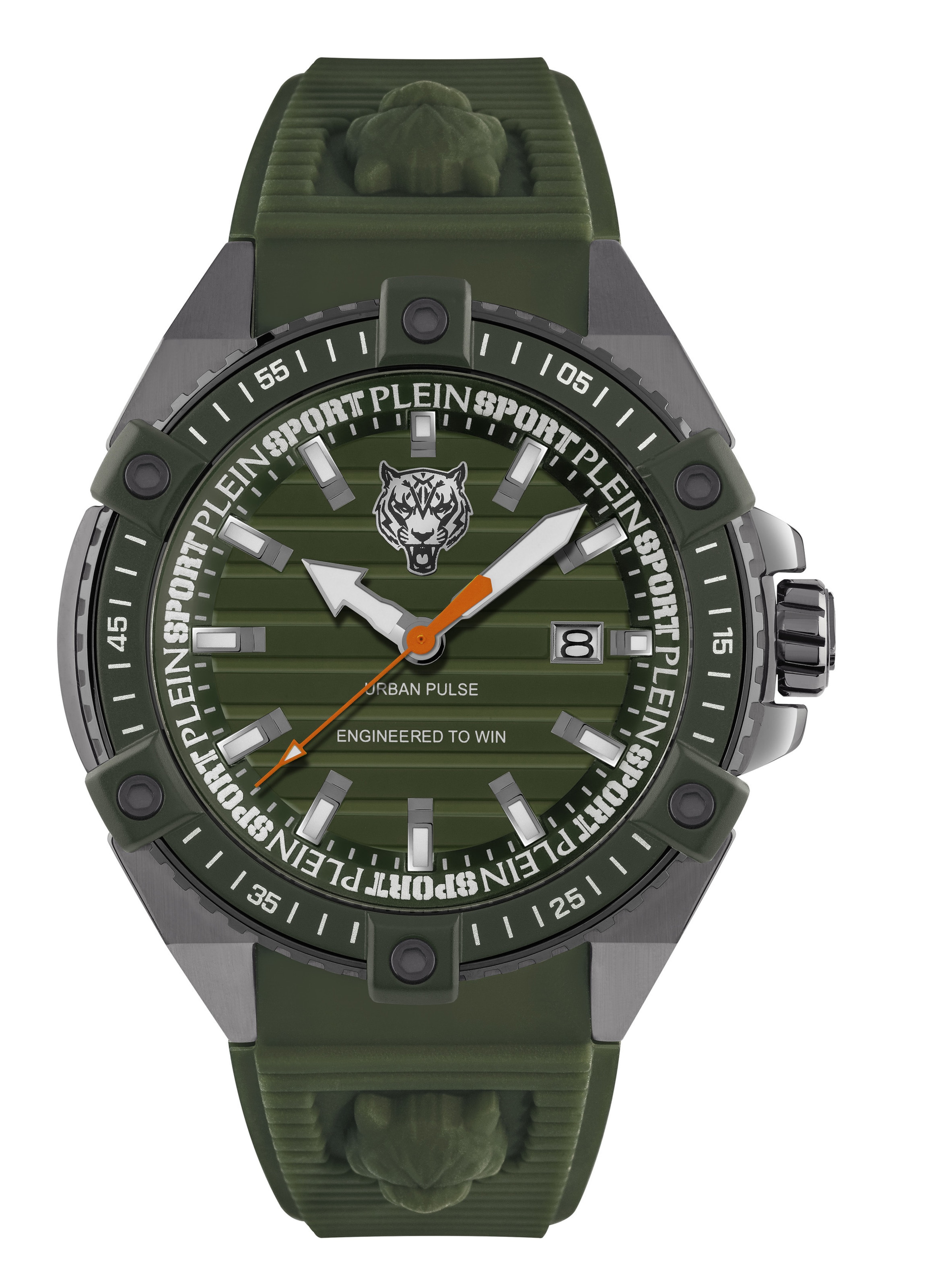 Orologio analogico 'URBAN PULSE' di Plein Sport in verde: frontale