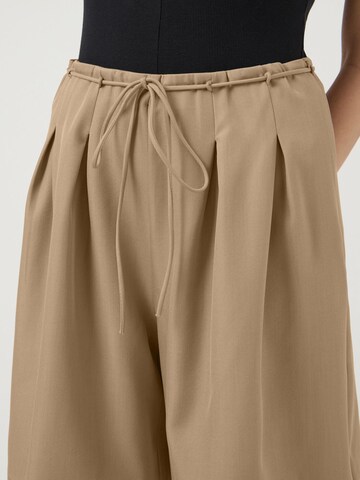 YAS Regular Bandplooibroek 'YASCamia' in Beige