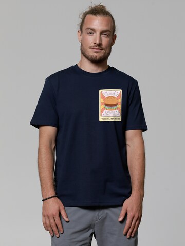 T-Shirt 'Tarot The Hamburger' Watapparel en bleu : devant