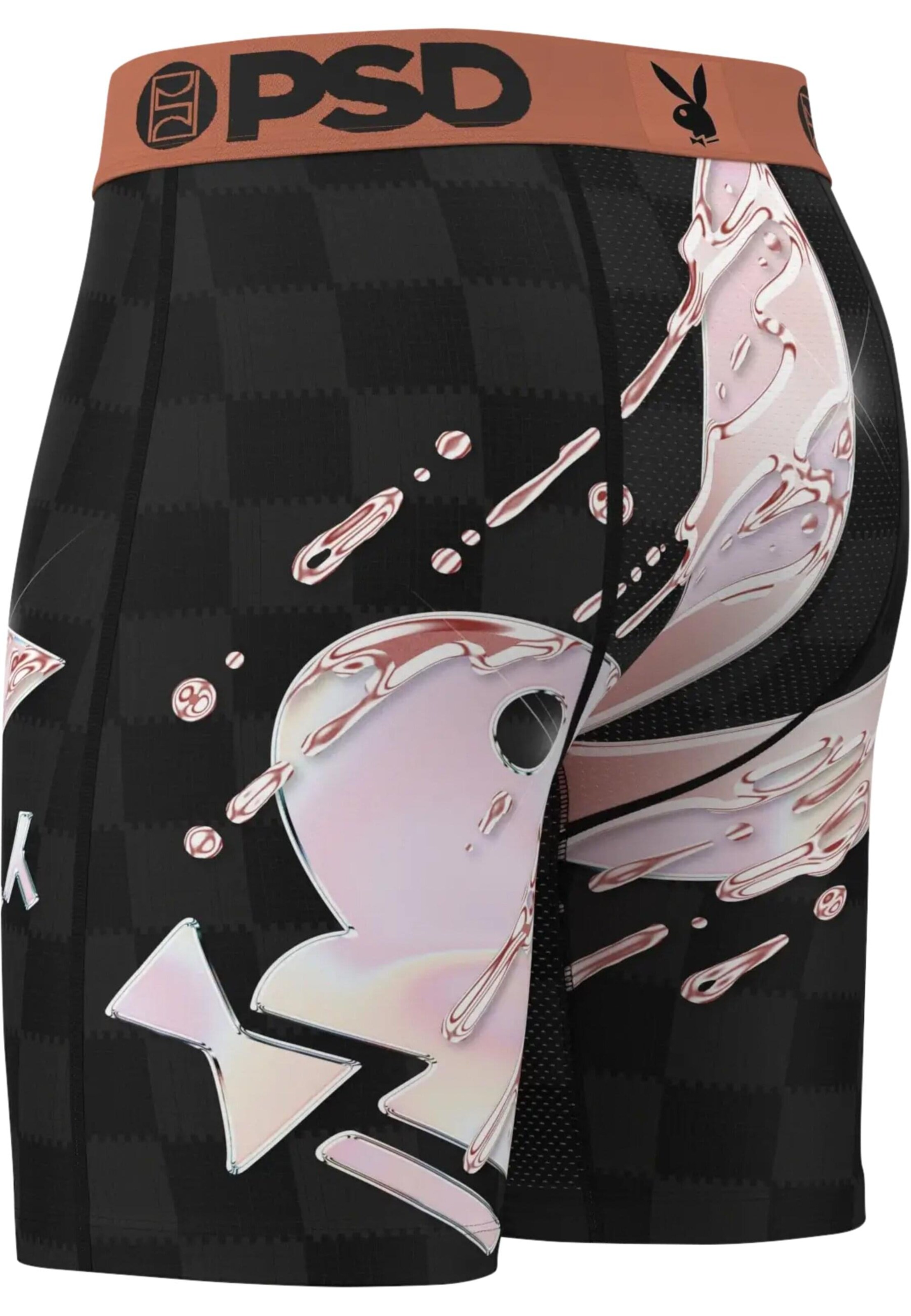 PSD Boxer shorts 'PB Rose Drippin' in Black