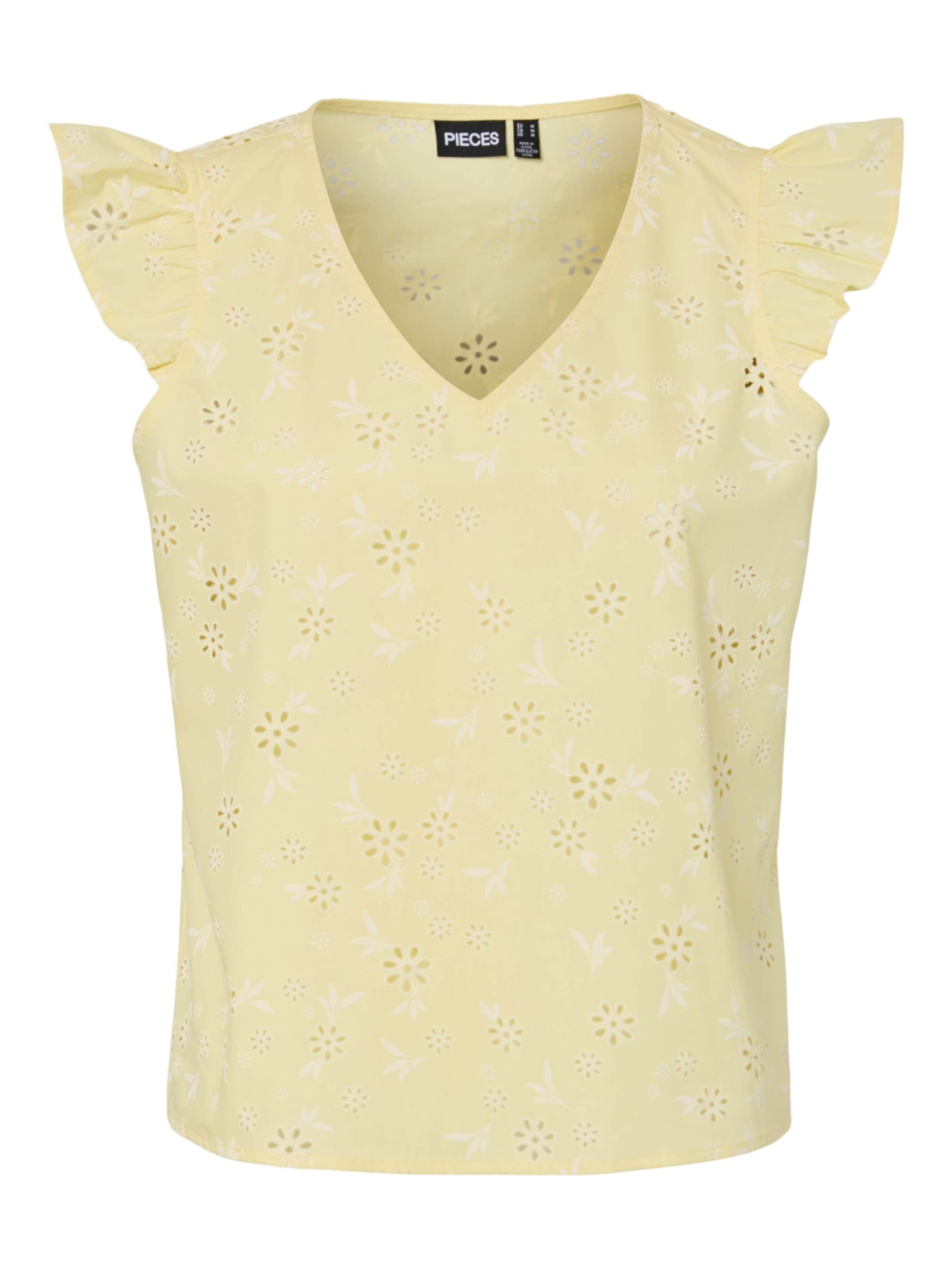 PIECES Bluse 'PCBanna' i gul: forside