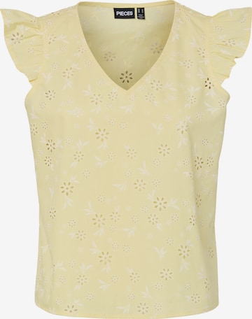 PIECES Bluse 'PCBanna' i gul: forside