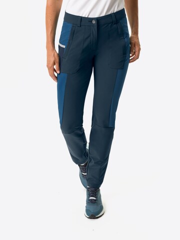 VAUDE Slim fit Outdoor Pants 'Elope' in Blue: front