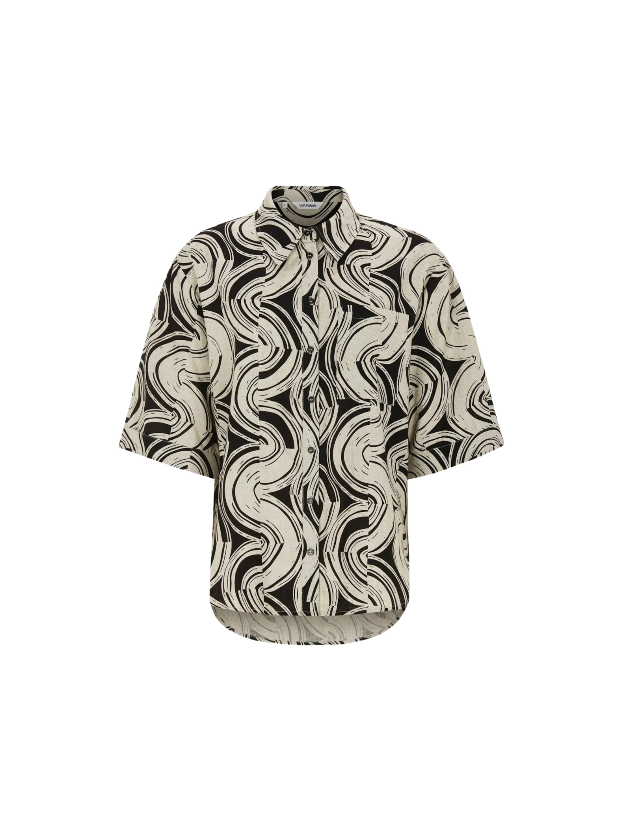 T-shirt ' SREdie ' Soft Rebels en noir : devant