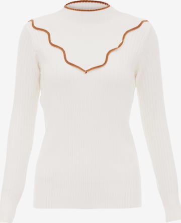 NALLY - Pullover em branco: frente