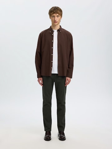 SELECTED Regular fit Overhemd 'SLMCole' in Bruin
