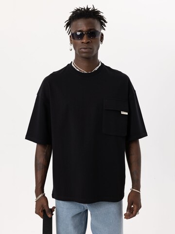 T-Shirt 'Elderflower' VAMOS CLO en noir : devant