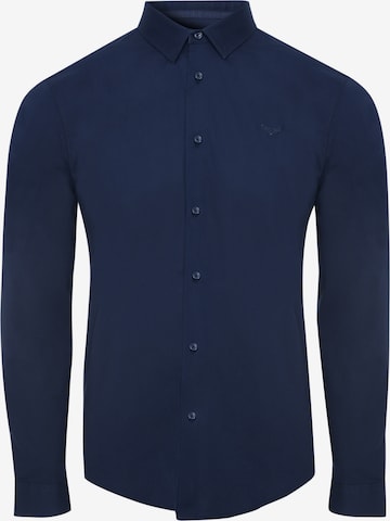 Threadbare Regular fit Button Up Shirt 'Olly' in Blue: front
