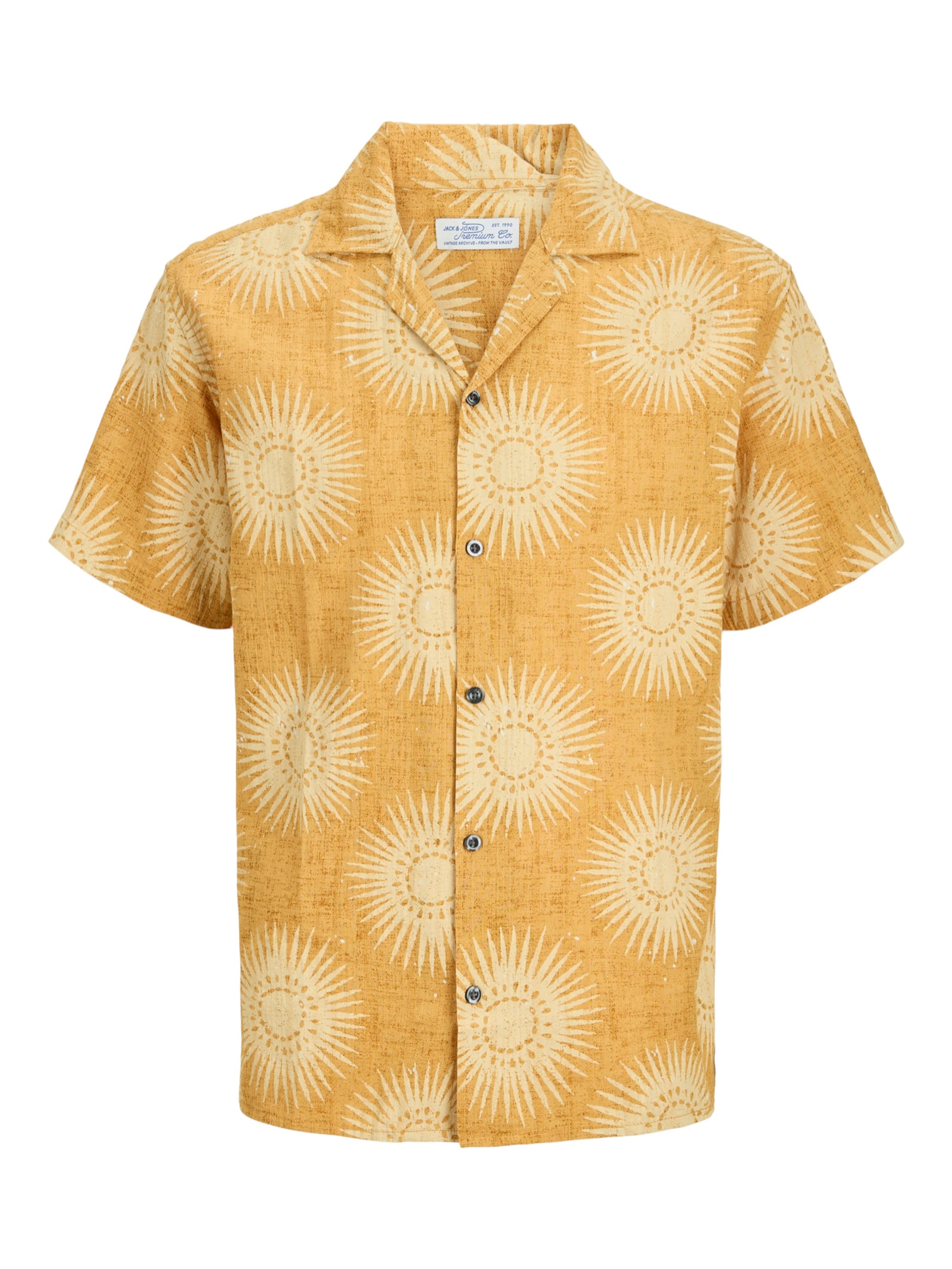 Jack & Jones Premium Comfort Fit Skjorta 'JPRBLUBILBAO' i gul: framsida