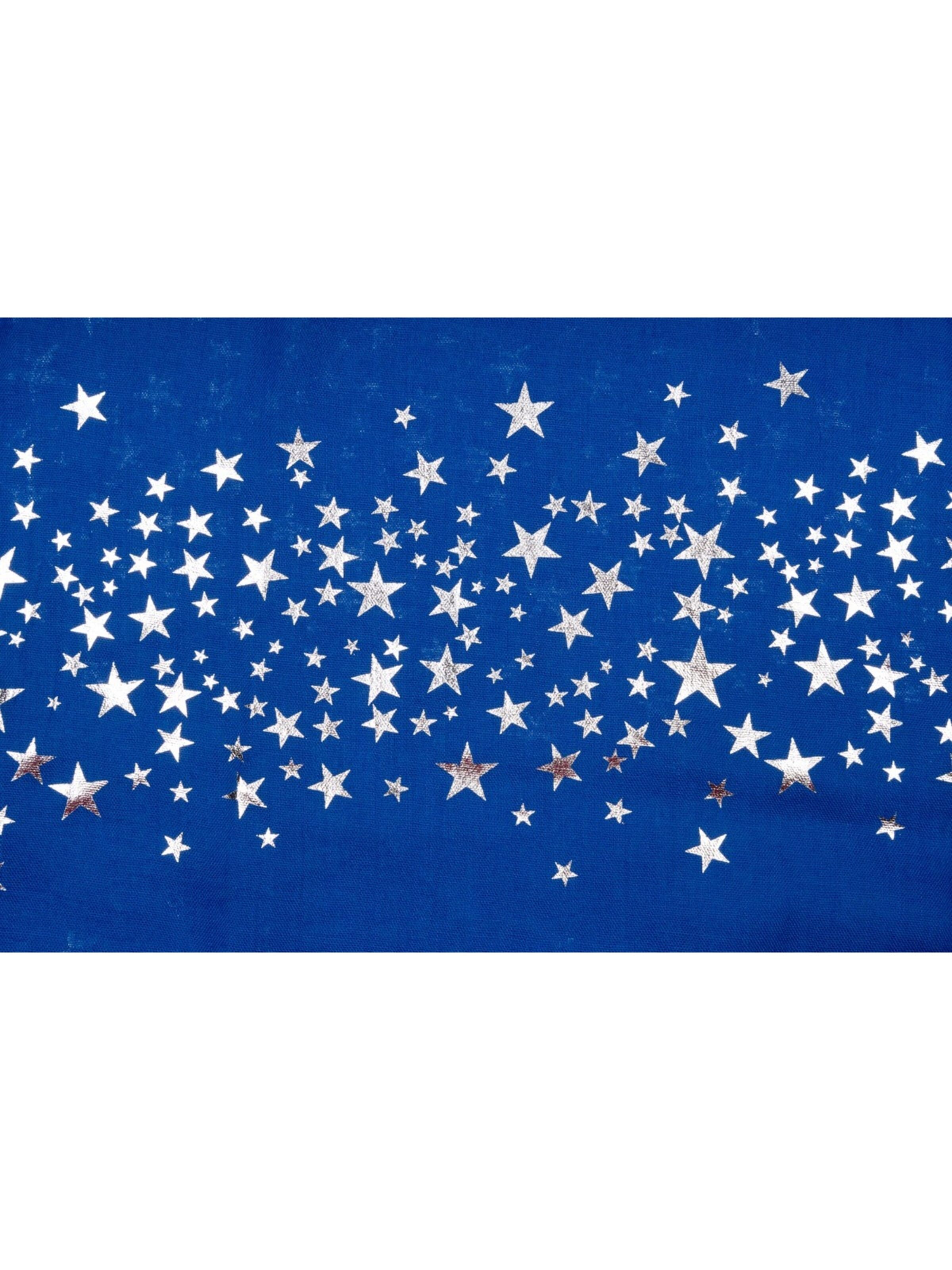 styleBREAKER Schlauchschal 'Loop Schal mit Metallic Sterne Print'‌‌‌ in Blau
