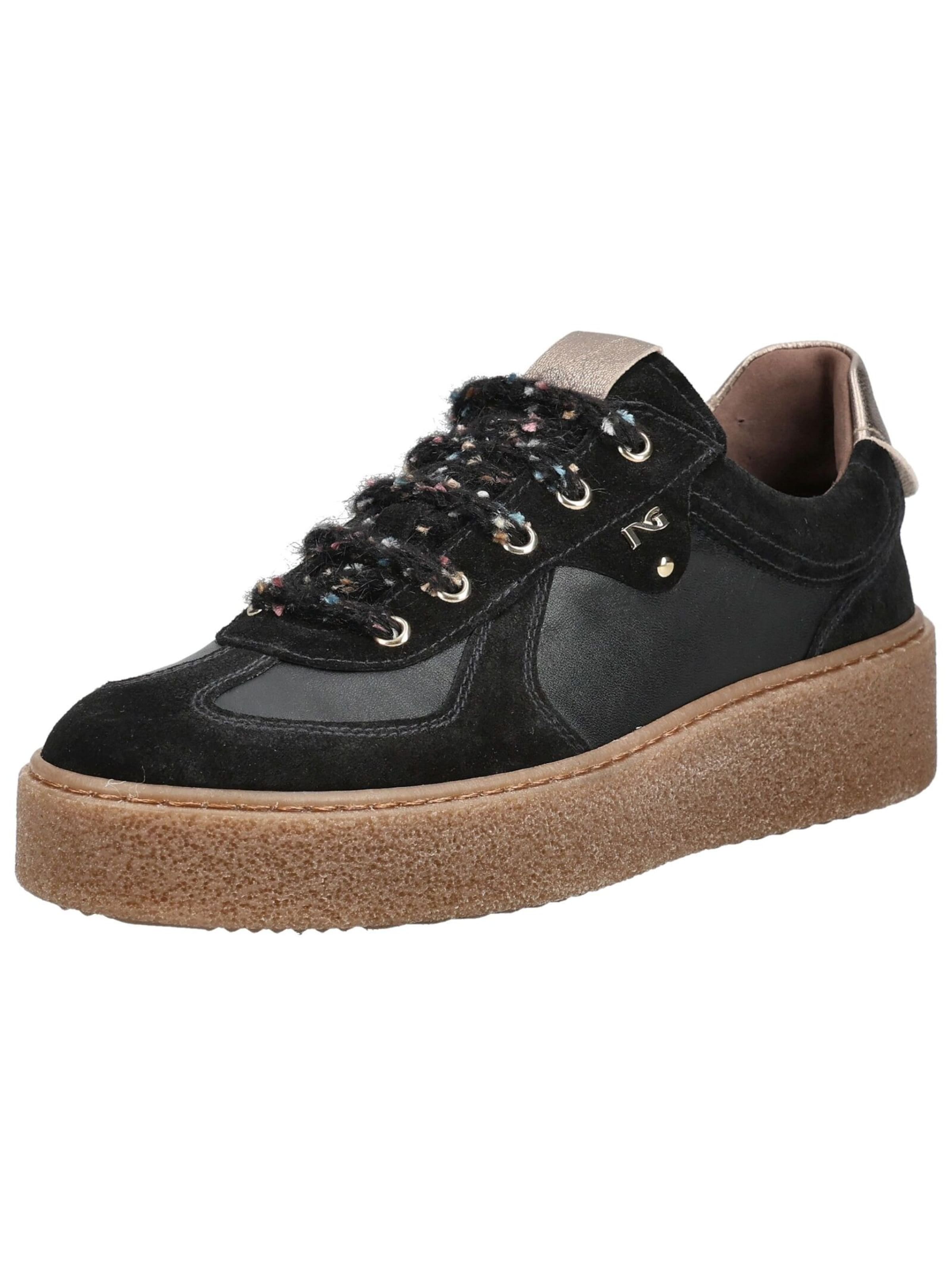 Baskets basses Nero Giardini en noir : devant