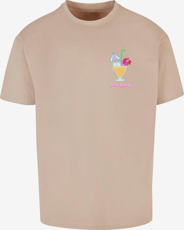 Merchcode Shirt 'Pina Colada' in Beige: voorkant