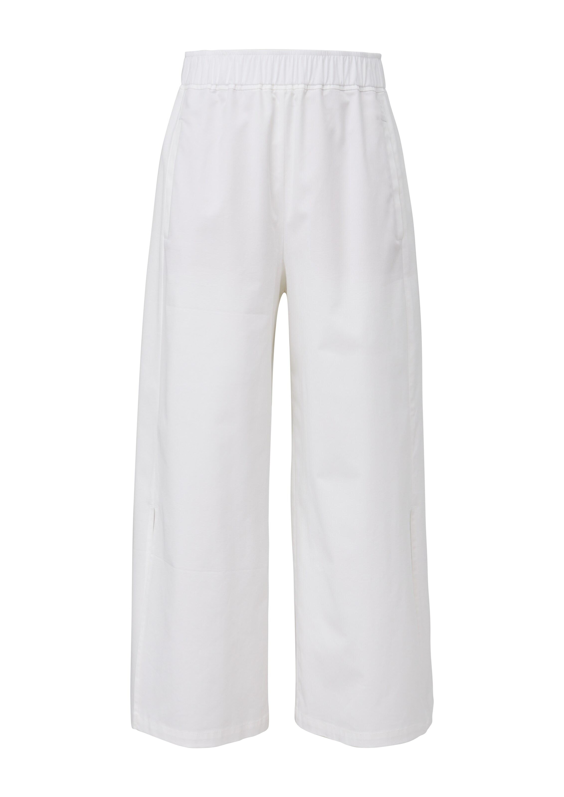 Wide Leg Pantalon s.Oliver BLACK LABEL en blanc : devant