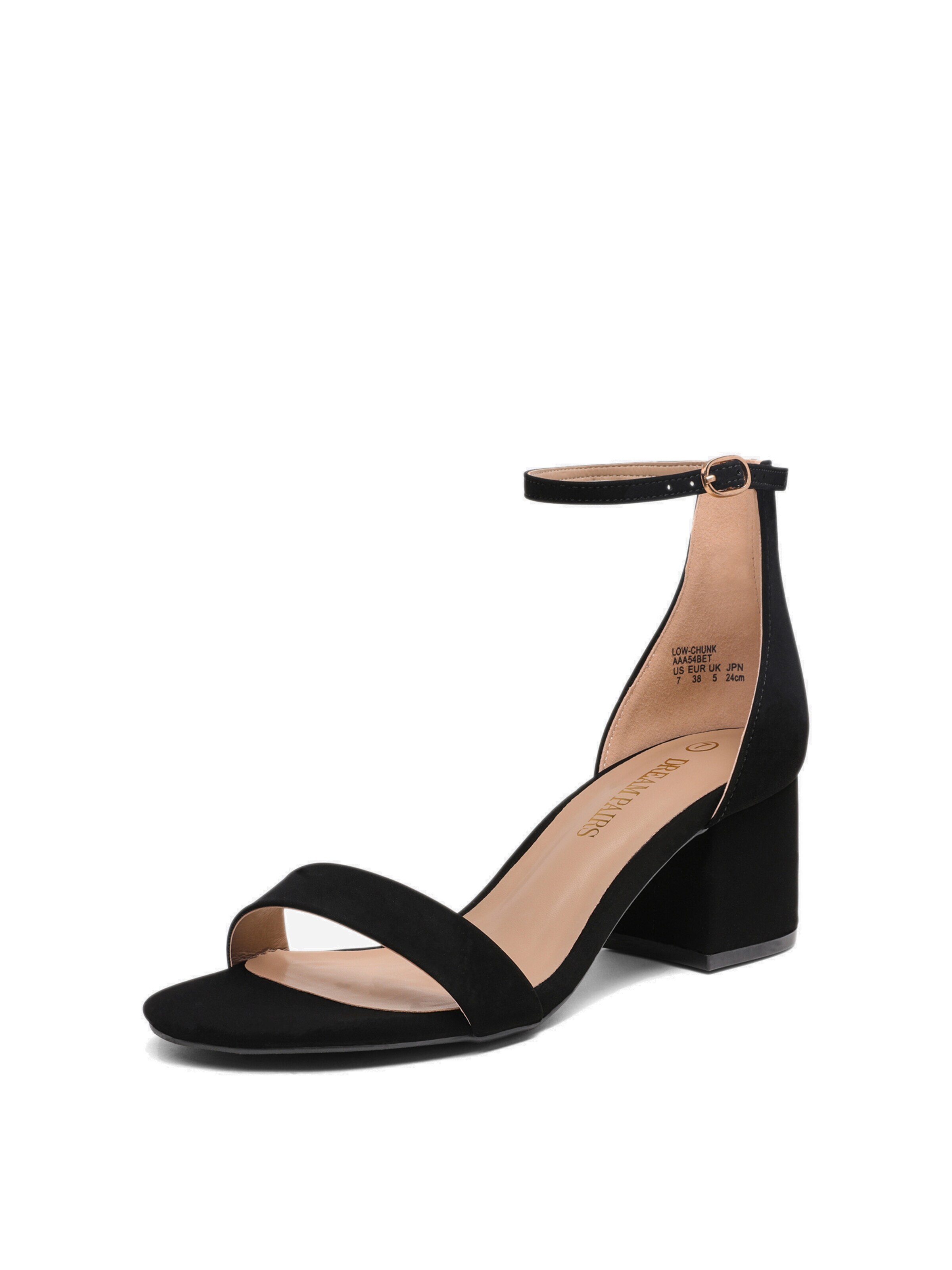 Dream Pairs Strap Sandals in Black: front