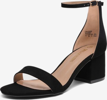 Dream Pairs Strap Sandals in Black: front