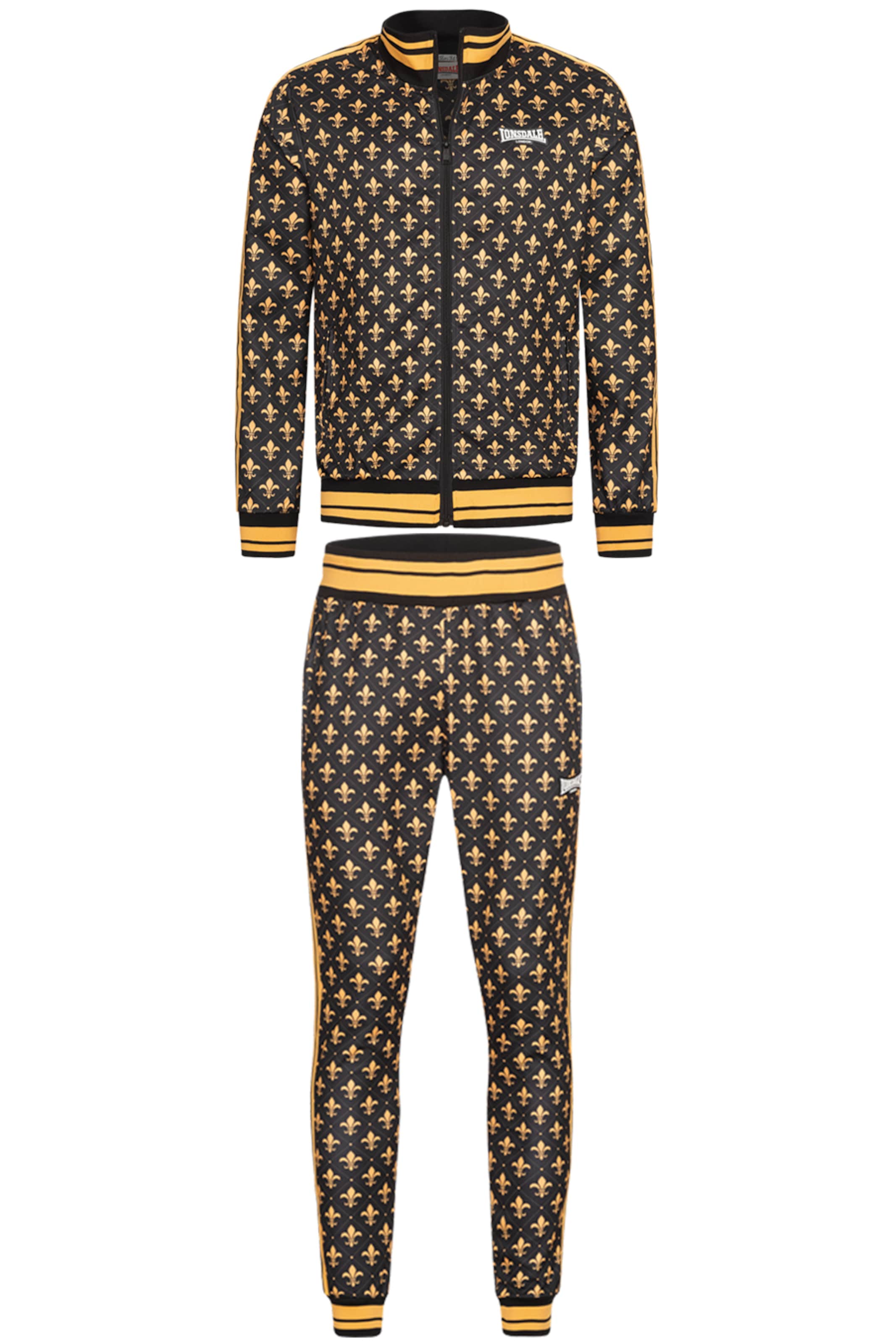 LONSDALE Тренировочный костюм 'BOSWALL ' в Черный: спереди
