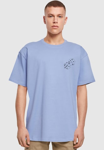 Merchcode Shirt 'Hugs & Love - Heart Dice Heavy' in Purple: front