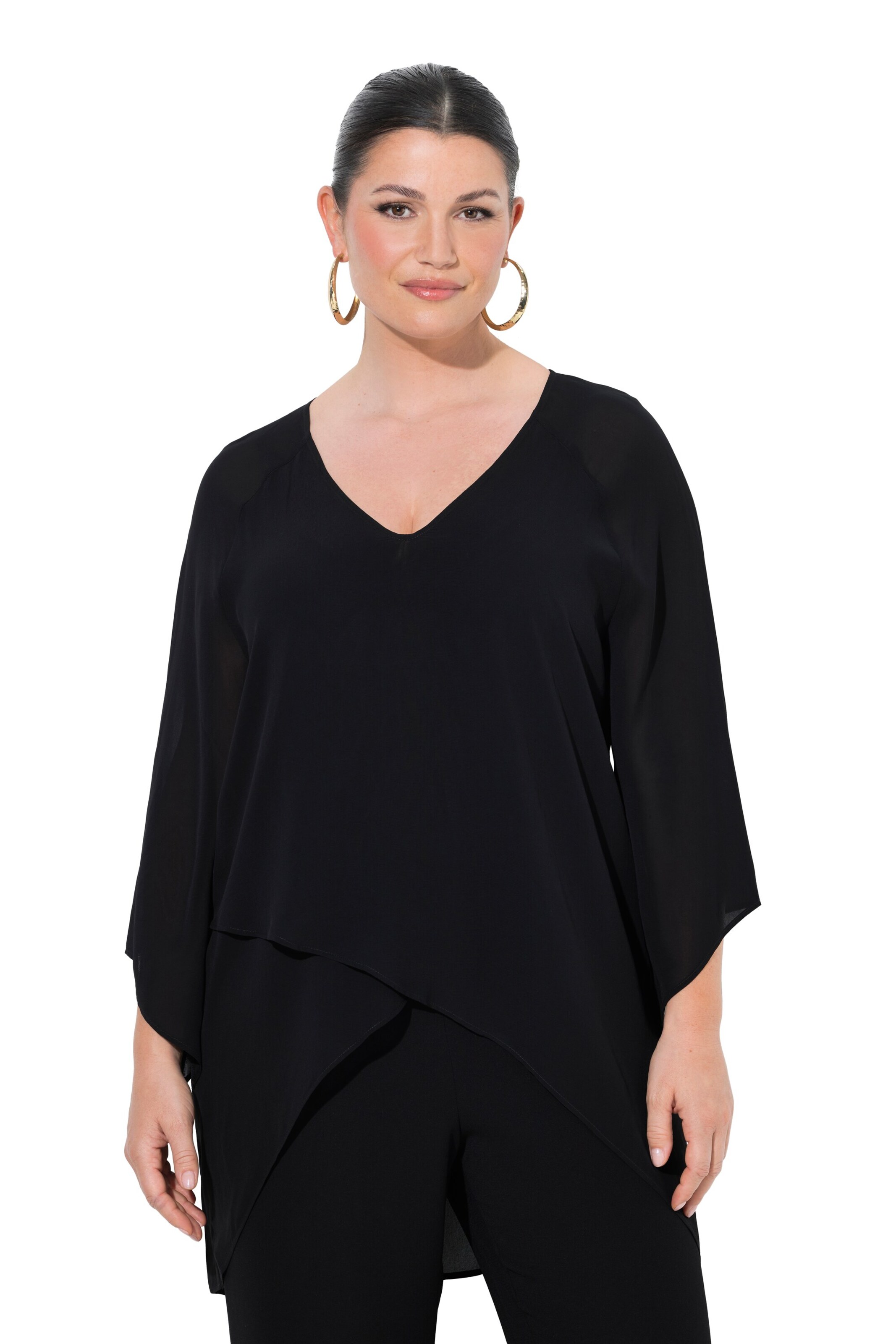 Ulla Popken Tunika in Schwarz: Vorderseite