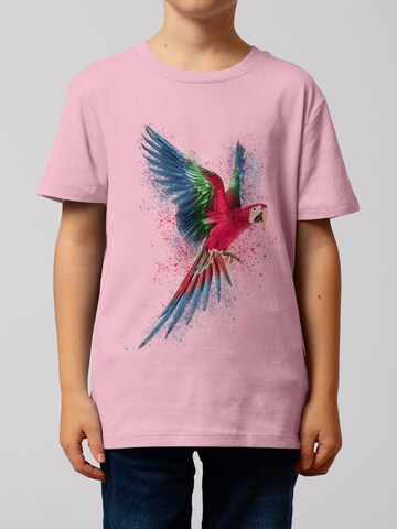 T-Shirt 'Papagei' watabout.kids en rose : devant
