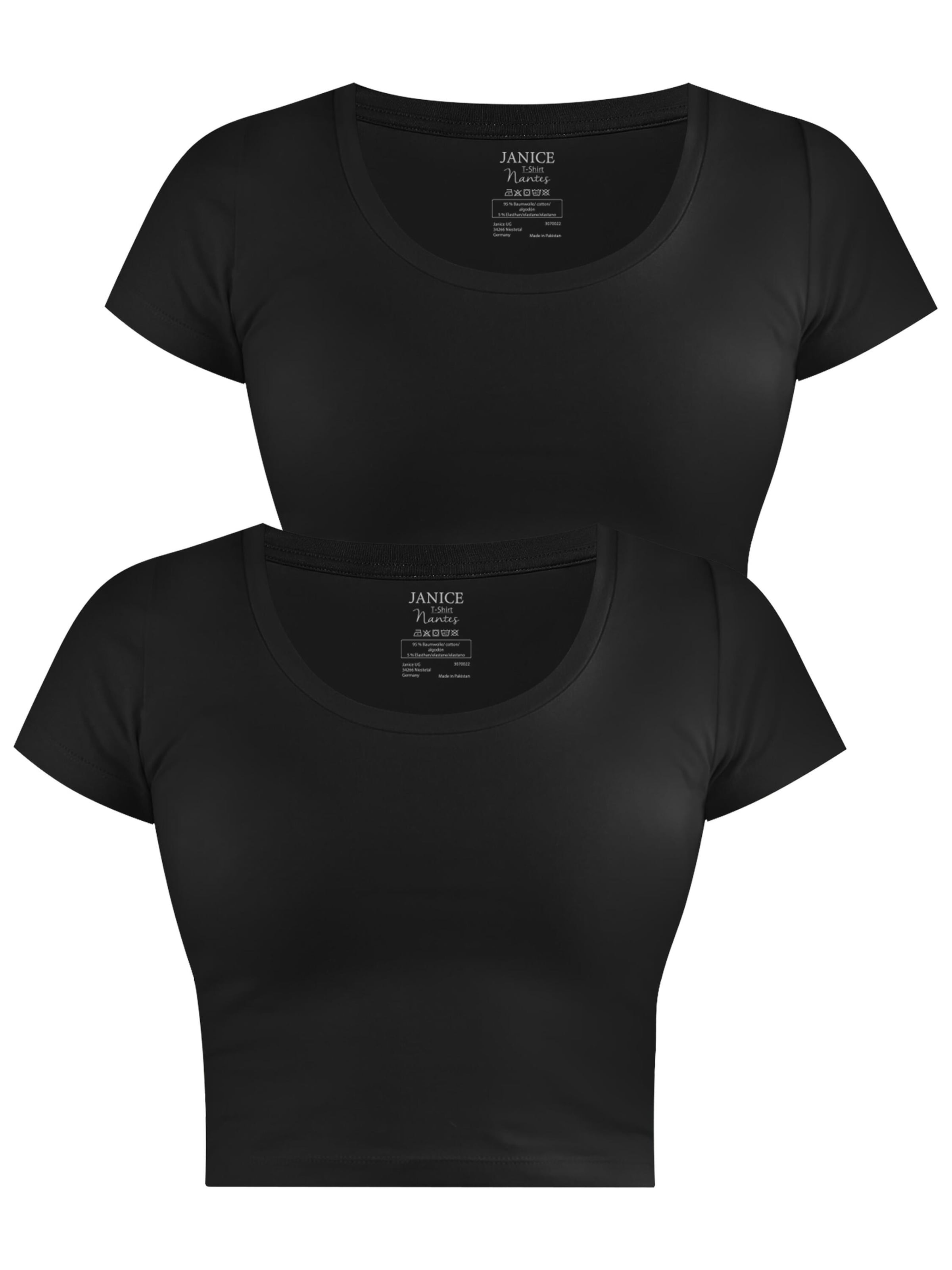 Janice - Camiseta 'Nantes' en negro: frente