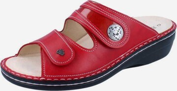 Finn Comfort Mules in Red: front