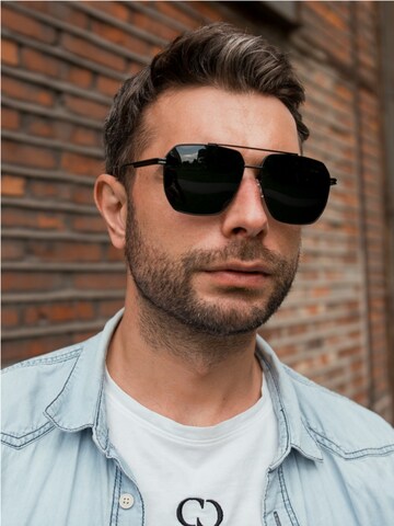 VEYREY Sunglasses 'Pilotenbrille Sonnenbrillen Samni' in Black: front