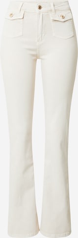 GUESS Flared Jeans 'SEXY' i beige: framsida