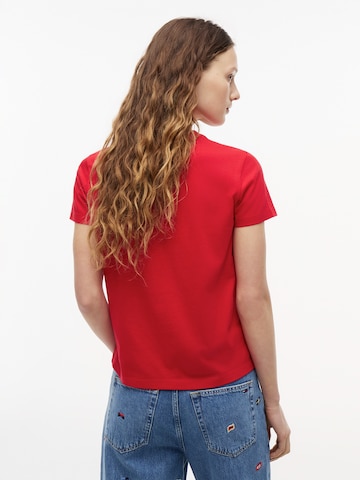 Tricou 'LINEAR' de la Tommy Jeans pe roșu