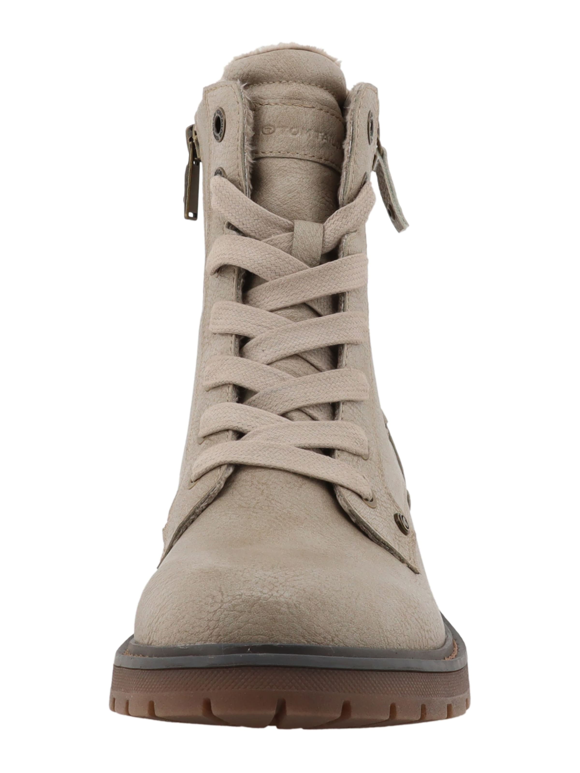 TOM TAILOR Gležnarji z vezalkami | siva barva