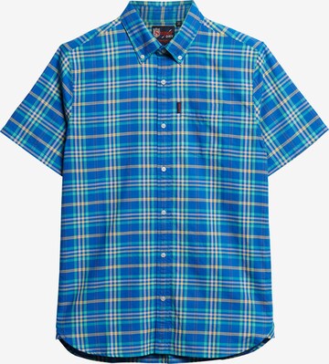 Superdry Comfort fit Button Up Shirt in Blue: front