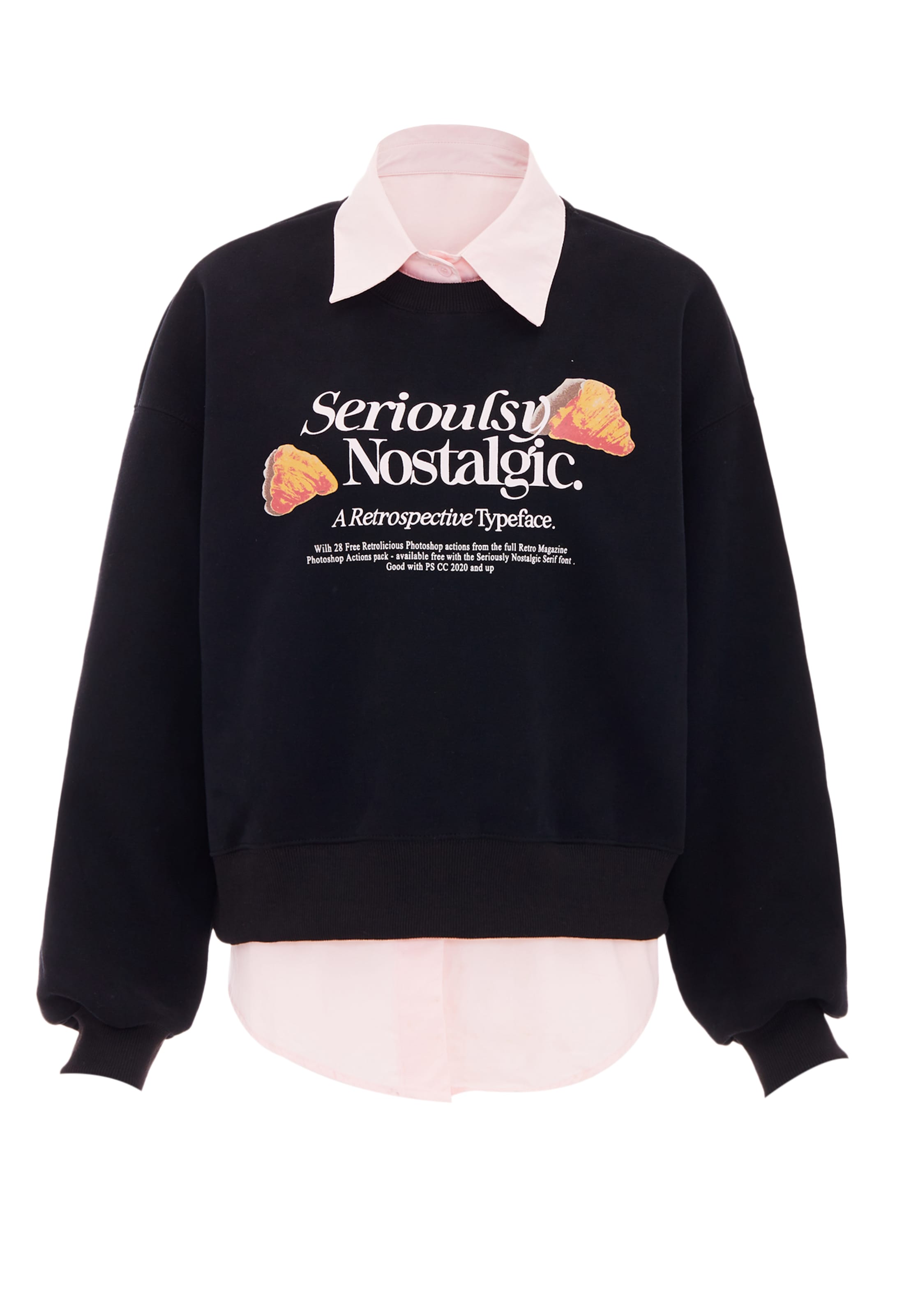 HOMEBASE Mikina - Čierna: predná strana