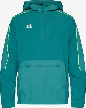 UNDER ARMOUR Sportovní bunda 'Challenger' – zelená: přední strana