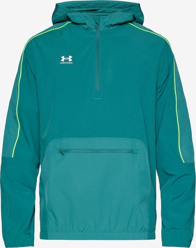 Sportinė striukė 'Challenger' iš UNDER ARMOUR, spalva – benzino spalva / žolės žalia / balta, Prekių apžvalga