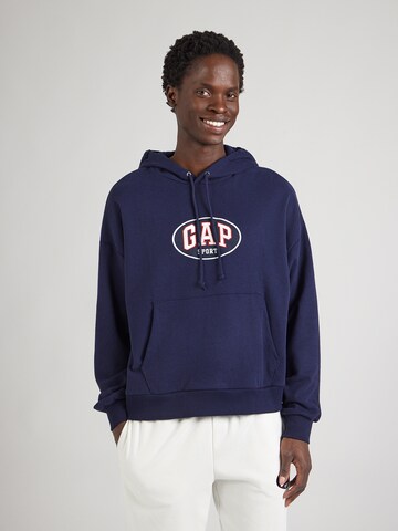 Bluză de molton de la GAP pe albastru: față