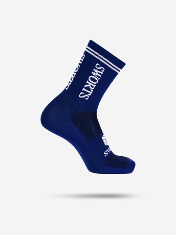 SWORTS Athletic Socks 'HYBRID' in Blue: front