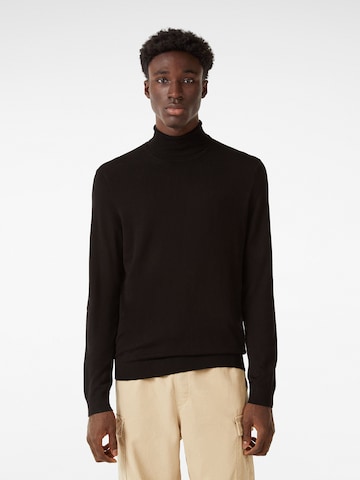 Bershka Sweatshirt in Black: front