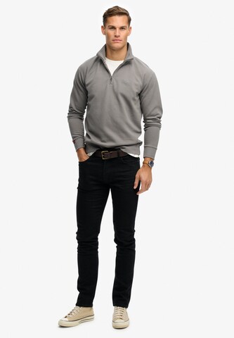 Superdry Trui 'Essential Logo Henley' in Grijs