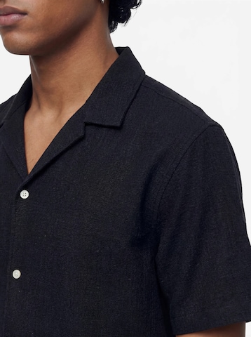 JACK & JONES Regular Fit Hemd 'JORMONTAUK' in Schwarz