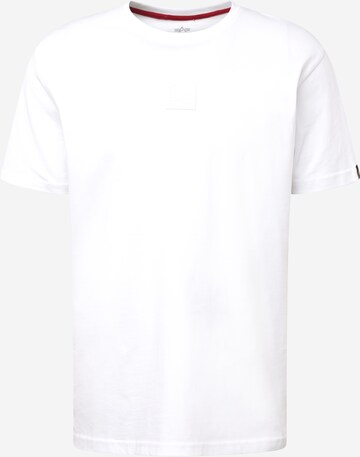 T-Shirt ALPHA INDUSTRIES en blanc : devant