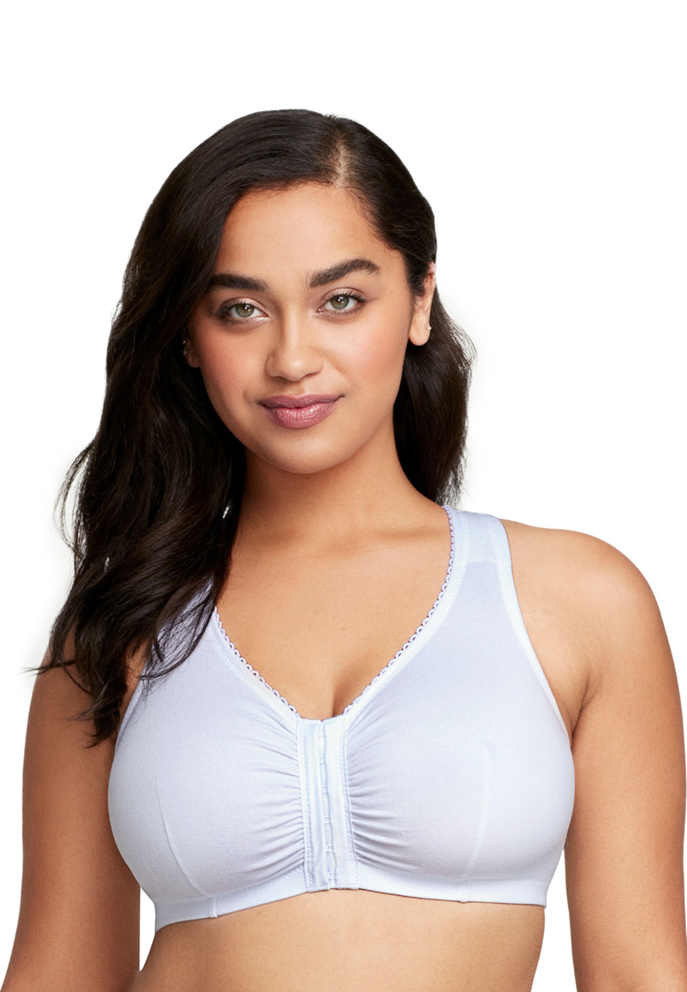 GLAMORISE Bralette Bra 'PerfectComfort' in White: front
