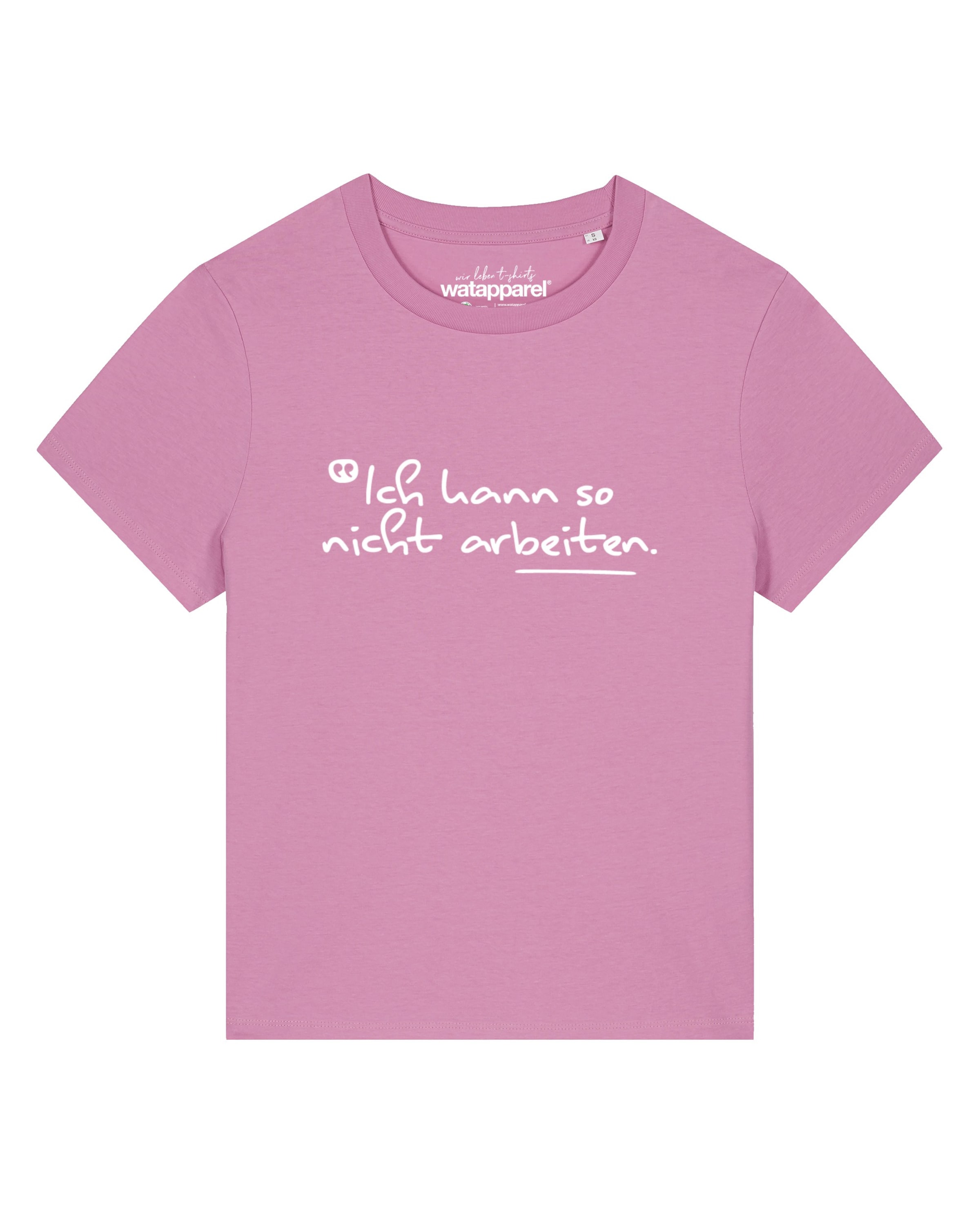 Watapparel Shirt 'Ich kann so nicht arbeiten' in Pink: front